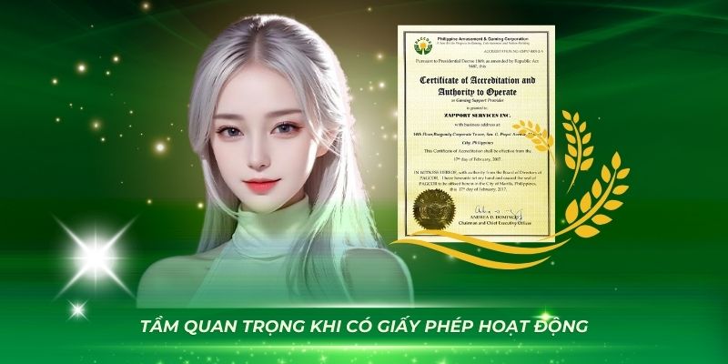 Các vai trò quan trọng khi sở hữu được giấy phép hoạt động