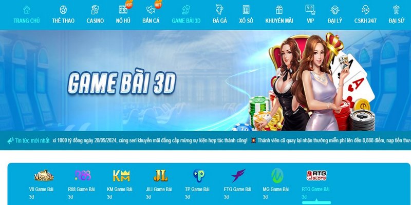 Game bài 3D hấp dẫn mọi thành viên khi cá cược online